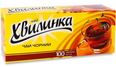 Чай черный Хвилинка байховый, 100 пакетиков