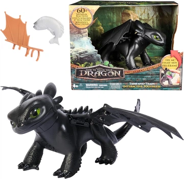 Фігурка Дракон Беззубик інтерактивний зі Звуком та Світлом How to Train Your Dragon Spin Master 6072728
