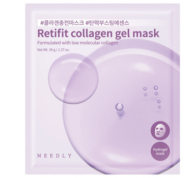 Гидрогелевая маска с коллагеном и ретинолом Needly Retifit Collagen Gel Mask 1ea, 1 шт * 36 г