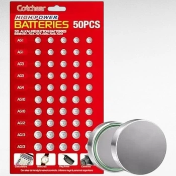 Набор батареек для часов и весов 50шт ASSORTED BUTTON BATTERIES