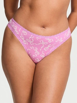 Жіночі трусики Victoria Secret (223918439619) Lace-Waist Bikini XL рожеві