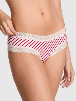 Женские трусики Victoria’s Secret (54439712383) Cheeky Wink Lace-Trim M белые