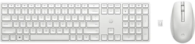 Комплект клавиатура и мышь HP 650, WL, EN/UK, белый (642820)