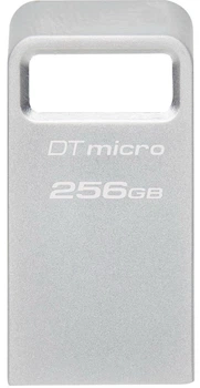 Накопичувач Kingston 256GB USB 3.2 Type-A Gen1 DT Micro R200MB/s Metal