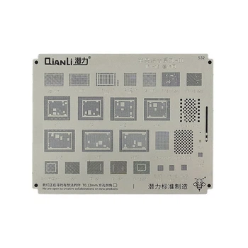 Трафарет BGA QianLi QS532 iPhone Universal 01, IP X-15 (WiFi, Baseband, Nand, NFC, A11-A17)