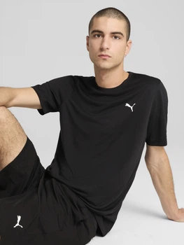 Футболка спортивна довга чоловіча Puma Essentials Foundation 68254201 L Black (4067983393648)