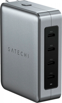 Ładowarka Satechi GaN Travel 145W 4 x USB-C PD Space Gray (ST-W145GTM)