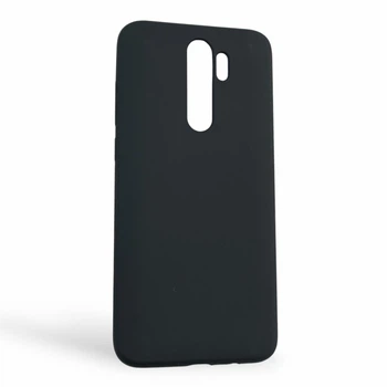 Чехол для Xiaomi Redmi Note 8 Pro силиконовый с микрофиброй нескользящий черный
