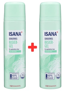 Гель для гоління жіночий Isana Sensitives mit Aloe Vera 150 мл + 150 мл у ПОДАРУНОК