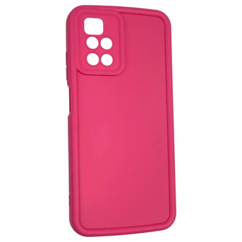 Чохол силіконовий Soft Touch для Xiaomi Redmi 10 малиновий (Повний захист камери)