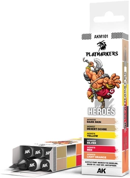 Zestaw playmarkerów AK Interactive Heroes 6 szt (8435568338890)