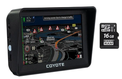 GPS навигатор COYOTE 556 Mate PRO 256mb 16gb 5 дюймов с картами навигации с TYPE-C + Карта памяти 16GB UHS-1