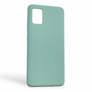 Чехол для Samsung Galaxy A51 (SM-A515F) силиконовый с микрофиброй нескользящий бирюзовый