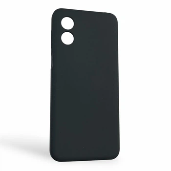 Чехол для Motorola Moto E13 (PAXT0034) силиконовый с микрофиброй нескользящий черный