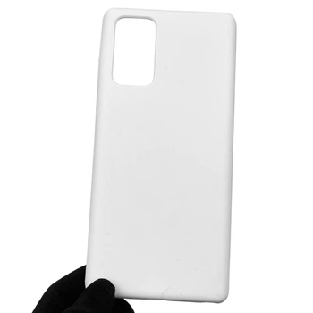 Чехол для Samsung Galaxy Note 20 (SM-N9810) силиконовый с микрофиброй нескользящий белый