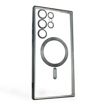 Чохол для Samsung Galaxy S23 Ultra (SM-S918B) з лінзами на камері з MagSafe чорний