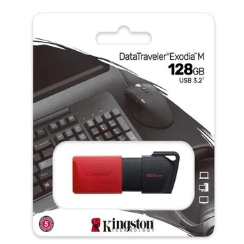 Флешка 128Gb Kingston USB 3.2 DT Exodia M Black/Red (57741)