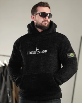 Худі Stone Island |Тедді/black| Розмір XXL | 4 тр65742