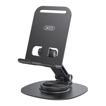 Настільний Тримач XO C151 Metal 360° повертання (колір чорний) (смартфони 4.7–6.9″)