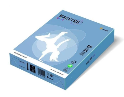 Папір кольоровий MAESTRO Color A4 80 г/м2 500 аркушів світло-синій (AB 48 A4/80) TREND