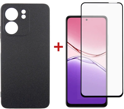 Комплект чехол для смартфона + стекло DENGOS Carbon для OPPO A5x Black (DG-KM-175)