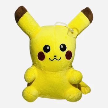 Мягкая плюшевая игрушка стоячая Пикачу с аниме Pokemon 20 см