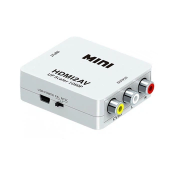 Перехідник HDMI F to 3xRCA F AV 720P/1080P white Voltronic (YT-CM-HDMI/AV-W)