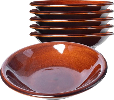 Zestaw talerzy Kadax Olympia kamionkowe głębokie 23 cm 6 szt (5903699480847)