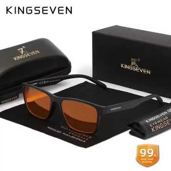 Окуляри комп'ютерні Blue Blocker 99% для чоловіків і жінок KINGSEVEN 7356 Black F4