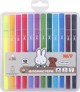 Фломастеры двусторонние Yes 12 цветов Miffy (650595)