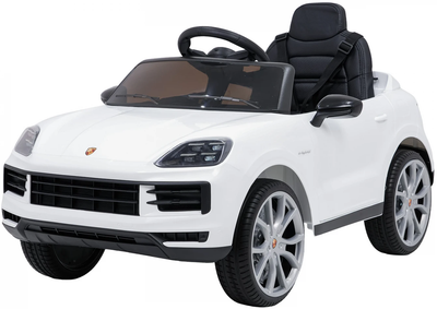 Електромобіль для дітей Porsche Cayenne 1-місний Білий (5903864988321)
