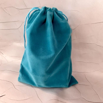 Бархатный мешочек для карт Таро, рун и оракулов (15×20 см), Голубой