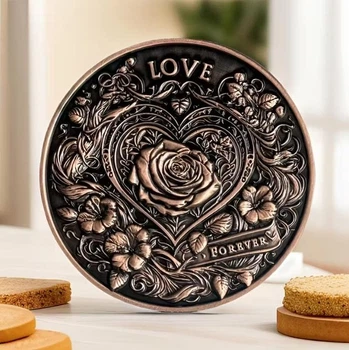 Медная сувенирная монета Love Forever — Вечная любовь, романтический подарок