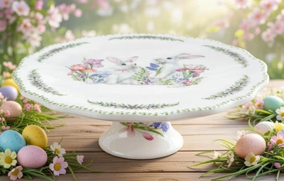 Подставка для торта фарфоровая "Весенняя история", 25см