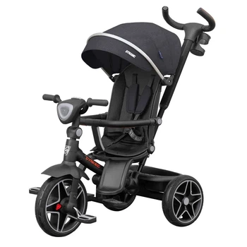 Велосипед TILLY DYNAMIC трехколесный трансформер с отцовской ручкой черный (T-3810 BLACK)