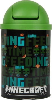Настільний контейнер для сміття Yes Minecraft Time feeding металевий 10x18 см (708568) (5056574498434)