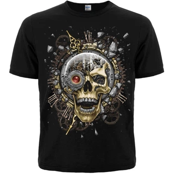 Футболка Rockway Mechanical Eternity (Череп Стімпанк) Чорний, Розмір XL