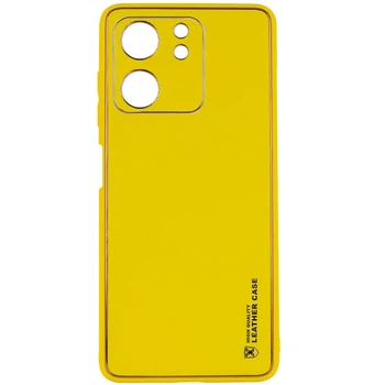 Кожаный чехол Xshield для Xiaomi Redmi 13C (Желтый / Yellow) (186755)