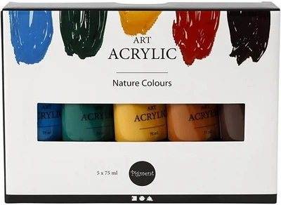 Набір акрилових фарб Creativ Company Pigment Art Acrylic 5 х 75 мл (5712854406048)