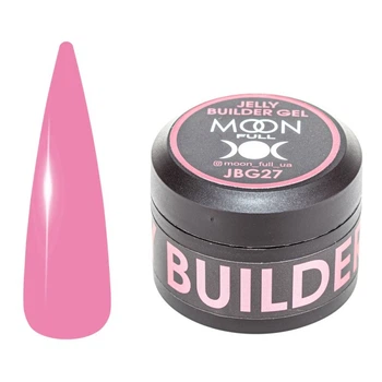 Гель-желе Moon Full для нарощування Jelly Builder Gel №27 рожевий напівпрозорий 30 мл