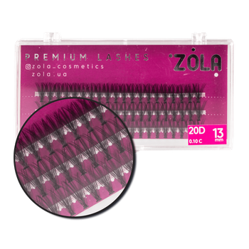 ZOLA Вії-пучки 20D, 13mm