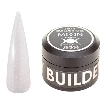 Гель-желе Moon Full для наращивания Jelly Builder Gel №36 молочный с шимером 30 мл