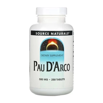 Pau D'Arco 500mg 250 таблей Source Naturals кора муравьиного дерева для иммунитета антиоксидант (595549)