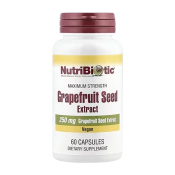 Экстракт косточек грейпфрута 250 мг NutriBiotic 60 капсул для иммунитета натуральное средство для здоровья (595557)