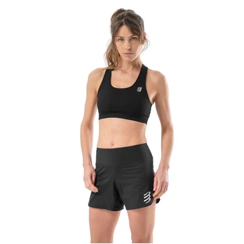 Спортивный топ бра женский бюстгальтер для бега тренировок. Compressport Feelfree Seamless Bra Wmn Black S (100077527)