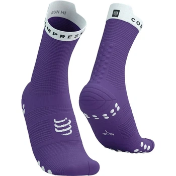 Шкарпетки компресійні високі Compressport Pro Racing Socks V4.0 Run High Lilac/white XL (100077543)