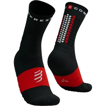 Бігові шкарпетки для марафону на довгі дистанції Compressport Ultra Trail Socks V2.0 Black/red M (100075589)
