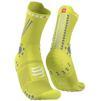 Бігові шкарпетки для марафону на довгі дистанції Compressport Pro Racing Socks V4.0 Trail Primerose/alloy S (100072776)