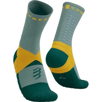 Бігові шкарпетки для марафону на довгі дистанції Compressport Ultra Trail Socks V2.0 Slate grey/saffron M (100077357)
