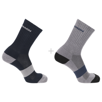 Носки (2 пары) Salomon EVASION CREW 2-PACK 39/41 серый sC26275